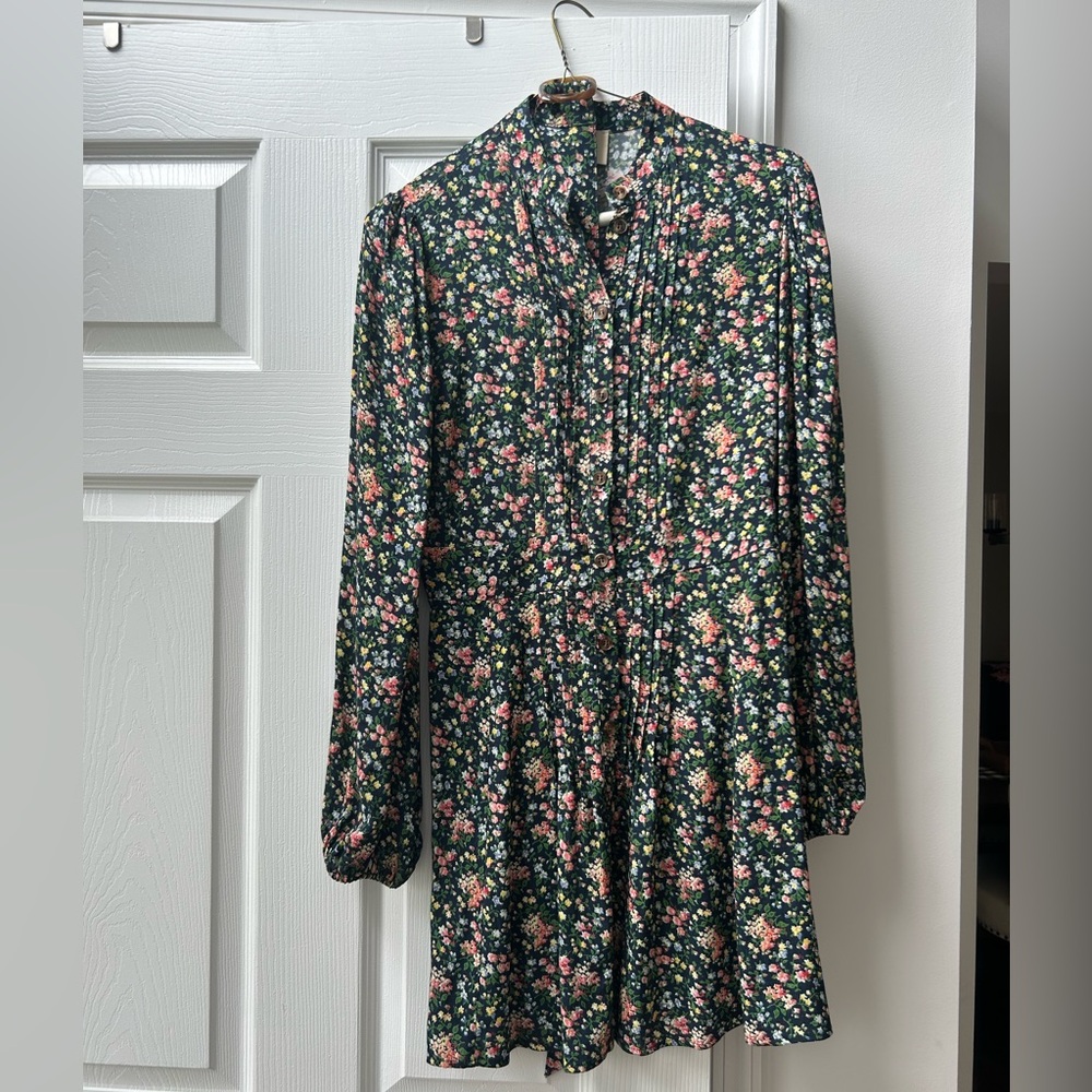 Sezane floral dress with belt